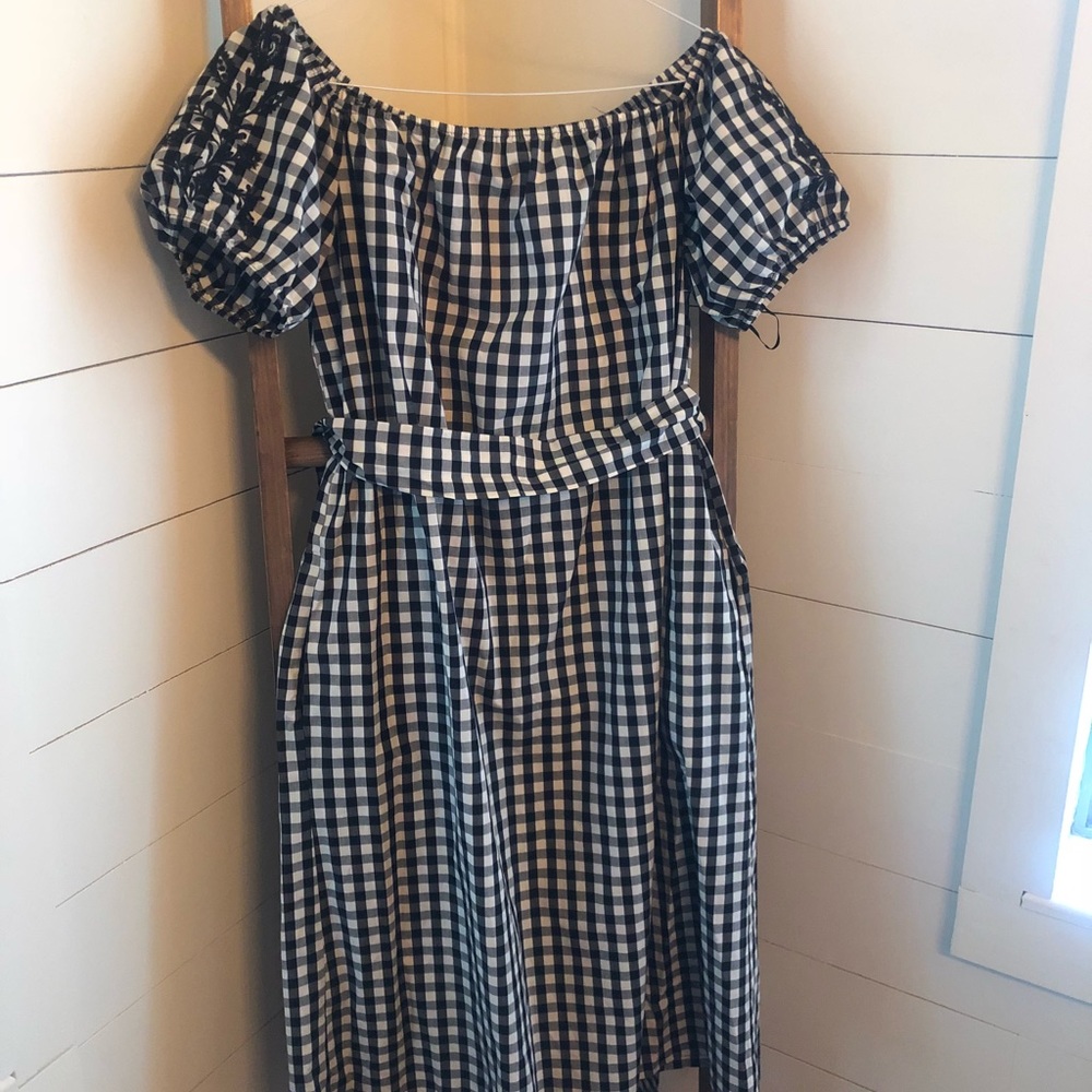 Who What Wear buffalo plaid midi dress